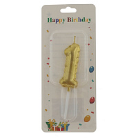 Свеча для торта "Цифра 1", L3,5 W1 H10 см оптом