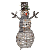 Изделие декоративное с подсветкой "Снеговик",  L60 W20 H90 см, (тепл бел, от сети 220V) оптом