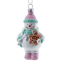 Украшение новогоднее "Снеговик",  L6,4 W5,2 H11 см оптом