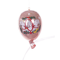 Украшение новогоднее "Воздушный шарик с лошадками", L7 W7 H11 см оптом