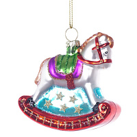 Украшение новогоднее "Лошадка-качалка", L8 W3 H8 см оптом