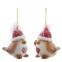 Фигурка декоративная подвесная "Птичка",   L5 W5,5 H6,5 см, 2в. оптом