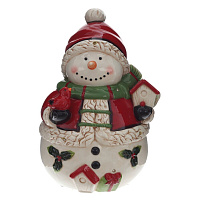Фигурка декоративная "Снеговик" (свет, муз), L21 W18,5 H29,5 оптом