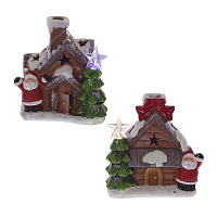 Фигурка декоративная "Домик" с подсветкой (2xLR44), L14 W7 H14,5 см, 2в. оптом