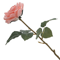 Цветок искусственный "Роза" (Real Touch), L18 W16 H51 см оптом