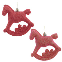 Набор из 2шт, Украшение новогоднее "Лошадка", L11 W5 H10 см оптом