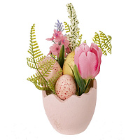 Цветочная композиция "Пасхальная", L10 W10 H17 см оптом