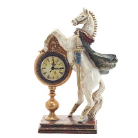 Фигурка декоративная "Лошадь" с часами D7см, (AAx1 н/п), L24 W9,5 H34,5 см оптом