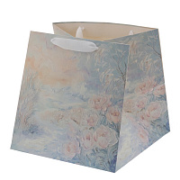 Пакет подарочный L (бумага 210г/м2, блок 12шт), L28 W28 H28 см оптом