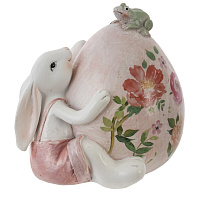 Фигурка декоративная "Заяц с яйцом", L10 W9 H10 см оптом