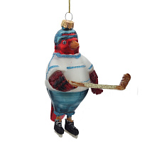 Украшение новогоднее "Птица-хоккеист", L10,5 W7 H14,5 см оптом