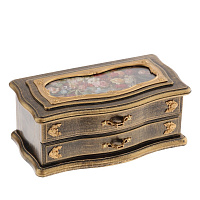 Шкатулка для украшений (музык.), L21 W11 H8,5 см оптом