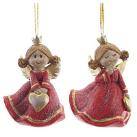 Фигурка декоративная подвесная "Ангел",   L5 W4,5 H7 см, 2в. оптом