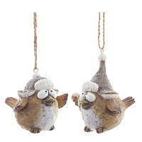 Фигурка декоративная подвесная "Птичка",   L5 W5,5 H5 см, 2в. оптом