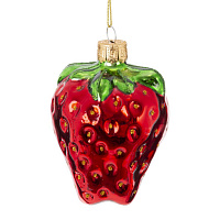 Украшение новогоднее "Клубника", L7 W7 H10 см оптом