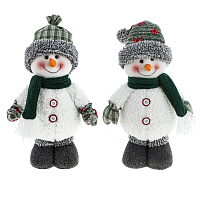 Игрушка набивная "Снеговик", L20 W10 H51/35 см, 2в. Игрушка набивная "Снеговик", L20 W10 H51/35 см, 2в. оптом