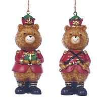Фигурка декоративная подвесная "Медвежонок",  L3,5 W3,5 H10,5 см, 2в. оптом