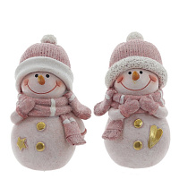 Фигурка декоративная "Снеговик", L5 W5 H8 см, 2в. оптом