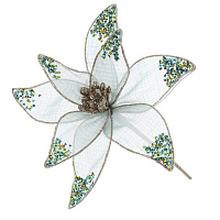 Цветок искусственный "Пуансеттия", L20 W20 H36 см оптом