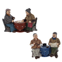 Фигурка декоративная "Бабушка с дедушкой", L18,5 W9 H14 см, 2в. оптом