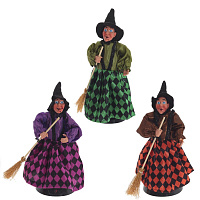 Игрушка набивная "Баба-яга", L10 W10 H20 см, 3в. оптом