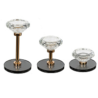 Набор из 3-х подсвечников, L25 W11 H20/9 см оптом