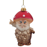 Украшение новогоднее "Гриб", L8,5 W6 H13 см оптом