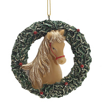 Фигурка декоративная подвесная "Лошадка", L8,5 W1 H8,5 см оптом
