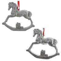 Фигурка декоративная подвесная "Лошадка-качалка",  L10 W2,5 H8,5 см, 2в. оптом