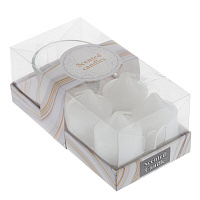 Набор из подсвечника и 4-х свечей, L13,5 W7 H5,5 см оптом