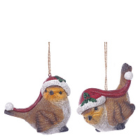 Фигурка декоративная подвесная "Птичка",  L9 W5 H8 см, 2в. оптом