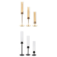 Набор из 3-х подсвечников, L10 W10 H50 см, 2в. оптом