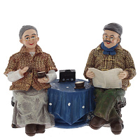Фигурка декоративная "Бабушка с дедушкой", L18,5 W9 H14 см оптом