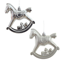 Набор из 2шт, Украшение новогоднее "Лошадка", L11 W5 H10 см оптом