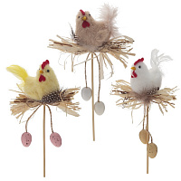 Изделие декоративное (вставка) "Курица" (11*4*7,5) (блок 6шт), L10 W6 H30 см, 3в. оптом