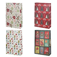 Пакет подарочный XXL (бумага 210г/м2, блок 12шт, L49 W17 H74 см, 4в. оптом