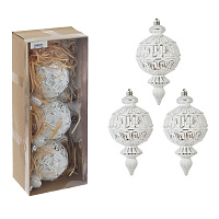 Набор из 3шт Украшение новогоднее "Шар", L28 W7,5 H11 см оптом