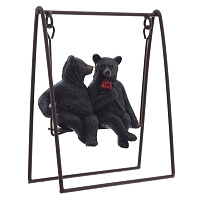 Фигурка декоративная "Медведи", L14 W6,5 H18 см оптом
