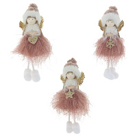 Изделие декоративное подвесное "Ангел", L7 W4 H18 см, 3в. оптом