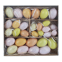 Набор из 30-ти изделий декоративных подвесных "Яйцо" (4*5,5, 3*4,5, 2,5*3,5), L27 W25 H5,5 см оптом