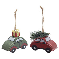 Изделие декоративное подвесное "Машина", L8 W4 H7 см, 2в. оптом