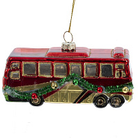Украшение новогоднее "Автобус", L12 W5,5 H7 см оптом