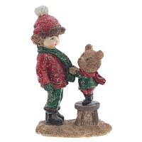 Фигурка декоративная "Мальчик и медвежонок", L8,5 W5 H13,5 см оптом