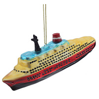 Украшение новогоднее "Корабль", L15 W3 H6 см оптом