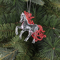 Украшение новогоднеe "Лошадь", L10 W3 H9,5 см оптом