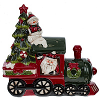 Фигурка декоративная "Поезд" с подсветкой (АААх3, н/п), L28 W12 H26 см оптом