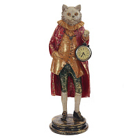 Фигурка декоративная "Кот" с часами, L14,5 W14,5 H41,5 см Фигурка декоративная "Кот" с часами, L14,5 W14,5 H41,5 см оптом
