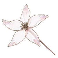 Цветок искусственный "Пуансеттия", L15 W15 H34 см оптом