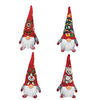 Игрушка набивная "Гном", L11 W8 H25/15,5 см, 4в. оптом