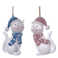 Фигурка декоративная подвесная "Кошка",  L5 W4 H9 см, 2в. оптом